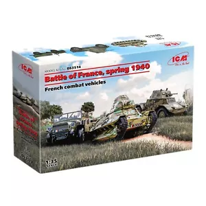 Model kit 1:35 French combat vehicles Battle France1940 (3 kits box) ICM DS3514 - Picture 1 of 16