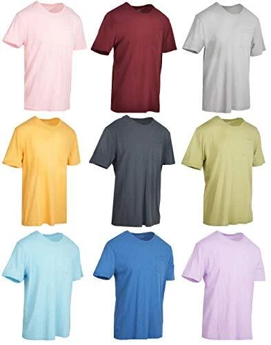 Paquete de 9 camisetas de bolsillo de algodón para hombre Yacht & Smith a granel al por mayor Foto 1 de 1