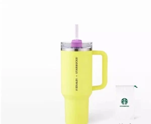 Stanley x Starbucks Lime Purple Thailand Exclusive 40oz Tumbler BNWT U.S. Seller - Picture 1 of 5