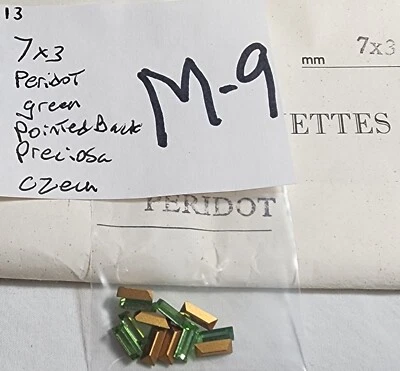 12 De Colección 7x3mm 8x2mm Baguette Swar Preciosa Checa + Estrás Joyería Reparación 4007 Foto 1 de 4