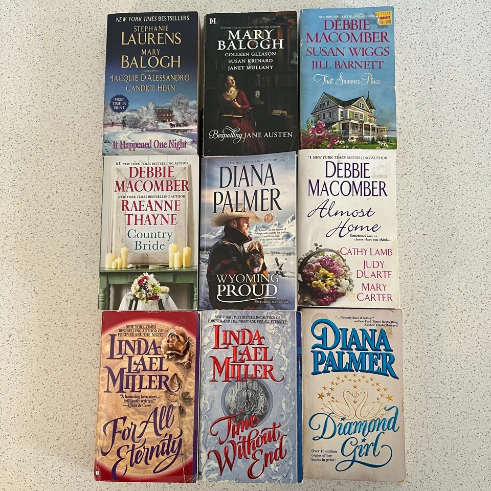 Lot of 9 Mixed Authors Contemporary Western Historical Romance Paperback Books - Image 1 of 4