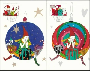 Aland Island Christmas Maxi Cards Children Pictures FDC Aland Finland 2009 - Picture 1 of 1