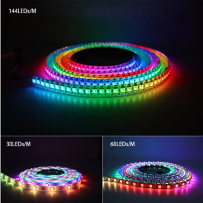 WS2812B 5V 5050 RGB LED Strip 1-5M 30 60 144 150 300 Leds Individual Addressable - Image 1 of 4
