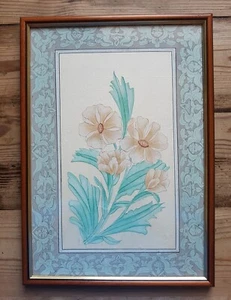 Pintura acuarela floral china vintage flores - borde pintado a mano - Imagen 1 de 7