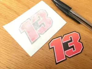 Takumi Takahashi Rennnummer 13 - (sehr kleines Paar) - UK Verkäufer - Bild 1 von 1
