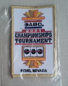 VINTAGE ABC BOWLING 2001 CHAMPIONSHIPS TOURNAMENT RENO, NEVADA SEW ON PATCH - Picture 1 of 1
