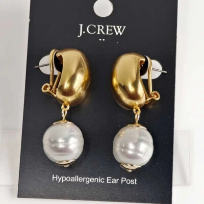 Pendientes colgantes de perlas Jcrew elegantes para mujer fiesta banquete vacaciones joyería Foto 1 de 4