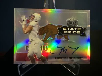 2017 Leaf Metal Draft State Pride Silver Prismatic Auto SP-CM1 - Image 1 of 4