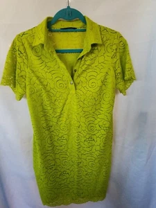 Banana Republic Floral Lace Green Short Sleeve Tennis With Pockets Dress XS - Picture 1 of 10