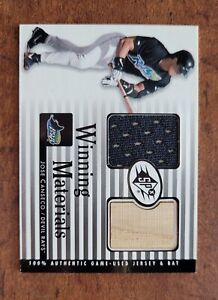 2000 Upper Deck SPx Dual Winning Materials Jose Canseco Game Jersey and Bat