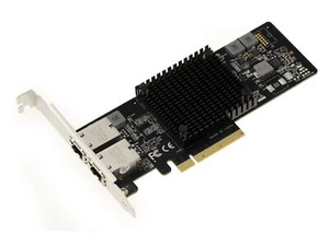 Carte Réseau PCIE 10G 2 PORTS 10 GB RJ45 CHIPSET INTEL X550 HIGH + LOW profile - Photo 1/3