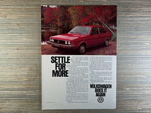 Volkswagen Dasher 2-Door Hatchback Diesel Sedan Car 1980 Vintage Print Ad - Picture 1 of 1