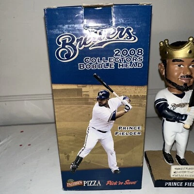 ⚾️ KING PRINCE FILDER Retro Rayas Milwaukee Brewers Bobblehead SGA 2008 Foto 1 de 4