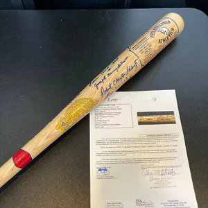 Rare Philadelphia Athletics Legends Full Name Signed Inscribed Bat With JSA COA - Picture 1 of 10