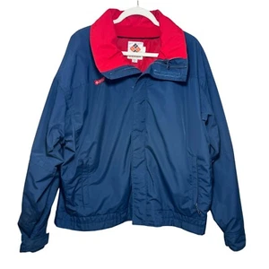 Columbia Vintage Bugaboo Jacket Fleece Lined Mens XL Navy Red Ski Gorpcore 90s - Picture 1 of 14