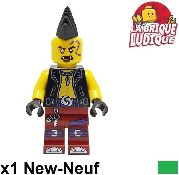 Lego Figurine Minifig Ninjago Eyezor tatouage tatoo serpent snake crête njo0639 - Photo 1/1