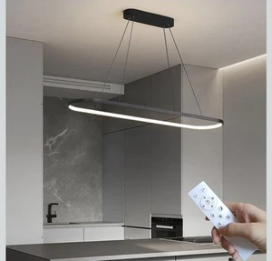 Pendelleuchte Esstisch oval LED Lampe dimmbar Hängelampe mit Fernbedienung - Bild 1 von 8
