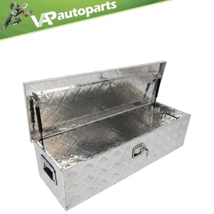 VAP 39"X13"X10" BLACK ALUMINUM PICKUP TRUCK TRUNK BED TOOL BOX TRAILER STORAGE - Picture 1 of 11