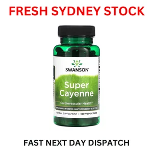 Swanson Super Cayenne 225 mg 100 Veggie Caps Cardiovascular Health Supplement - Bild 1 von 6