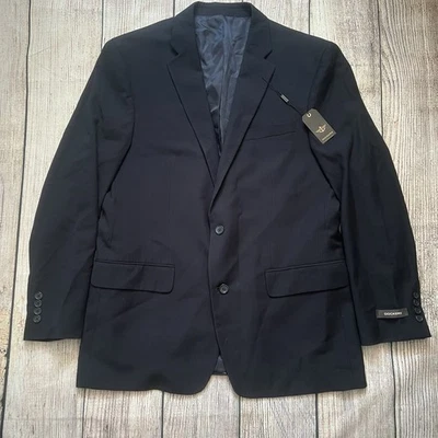 NEW Dockers Premium Pinstripe Blazer Sports Coat Mens 44R Classic Navy Blue NWT - Image 1 of 4