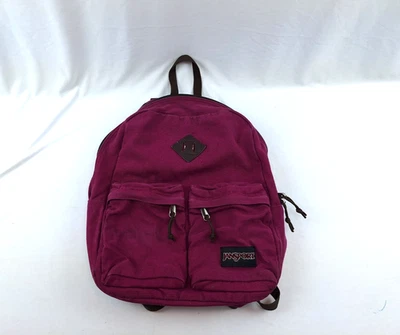 Mochila de lona Jansport Hoffman 3 bolsillos borgoña/marrón Foto 1 de 4