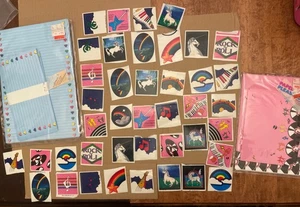 Vintage Stickerbögen & Papier von Freelance Inc - seltenes Einhorn & Musik Schreibwaren - Bild 1 von 7