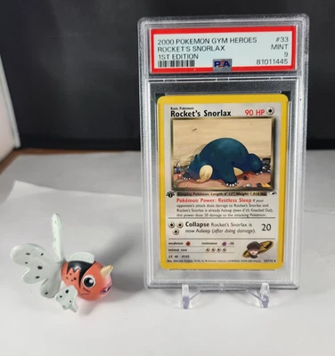 PSA 9 MINT Rocket's Snorlax 33/132 - 1st Edition Gym Heroes 2000 - Non Holo - Image 1 of 4