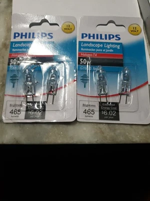 Philips Landscape & Accent 4 Bulb Value Pack BC50W T4 Land TP 12V Gy6.35 50w New - Image 1 of 4