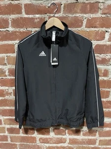 Adidas Core 18 Rain Jacket Black And White Big Boys Size Medium NWT - Picture 1 of 5