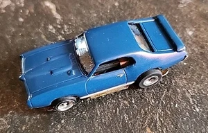 Aurora Thunderjet Pontiac GTO Slotcar blau mit Spoiler GETESTET LÄUFT  - Bild 1 von 17