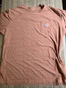 Carhartt Loose Fit Tall Heavy Weight Pocket Salmon Color T-Shirt 2XL - Picture 1 of 5