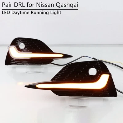 For Nissan Qashqai 2017-21 LED DRL Daytime Running Light Fog Lamp w/ Turn Signal - image 1 of 4