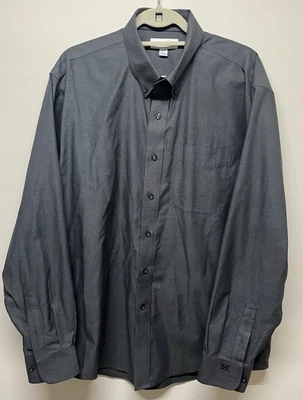 Cutter & Buck Button Down Dress Shirt Men's XL Charcoal Gray Long Sleeve VGUC - Image 1 of 4