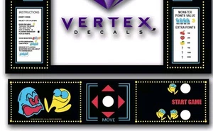 CPO Only Pac Man Arcade Decal Kit Sticker Bezel Replacement Set - Picture 1 of 1