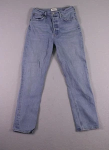 AGOLDE Jeans Damen 26 helle Waschung hoher Bund gerades Bein Denim Hose Freizeit - Bild 1 von 9