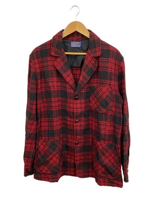 PENDLETON Tailored Jacket M Wool RED Check - Image 1 of 4
