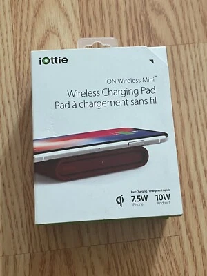 iOttie Wireless Mini Charging Pad Red for iPhone and Android - Image 1 of 3