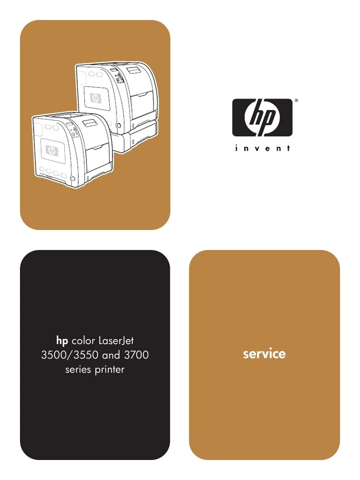 HP Color LaserJet 3500 / 3550 / 3700 Series Service Manual(Parts & Diagrams) - Image 1 of 1