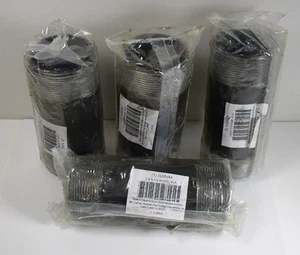 (4) Pipe Nipple 1LMV4 Black 2" x 5-1/2" Lot of 4 - Picture 1 of 1