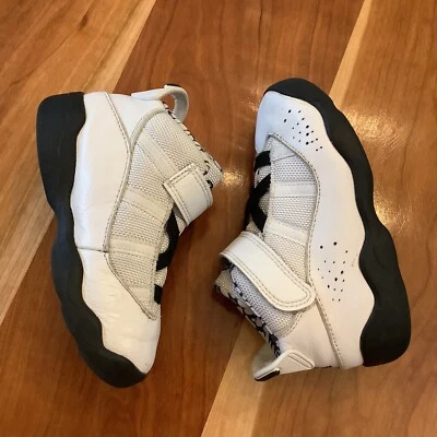 Nike Jordan 6 Rings TD Toddler Sneaker Shoes White Black Little Boy Girl Size 8C - Image 1 of 4