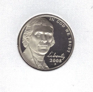 2008-S PROOF JEFFERSON NICKEL - Picture 1 of 2