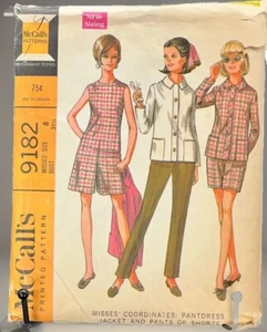 McCall's Sewing Pattern Misses Coordinates Pantdress Jacket Pants Size 8 9182 - Picture 1 of 15
