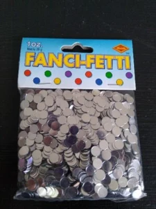 Beistle Fanci-Fetti Silver Dots~8 1oz. Packs - Picture 1 of 4