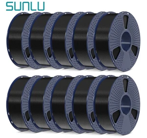 Filamento stampante 3D fibra di carbonio SUNLU PLA 10 KG nero 1,75 mm bobina pulita senza nodo - Foto 1 di 7
