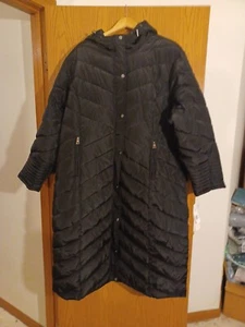 Madden Girl Womens Long Puffer Coat Size XL Color Black - Picture 1 of 5
