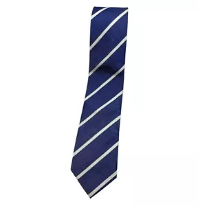 Corbata de hombre HACKETT 100 % seda LUJO corbata azul a rayas con:3,2" usada en excelente estado - Imagen 1 de 5