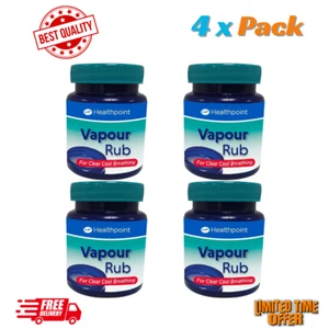 4x Healthpoint Vapour Rub -For Clear Cool Breathing | Menthol | Eucalyptus -100g - Picture 1 of 3