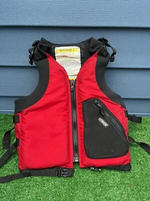 Extrasport PFD Life Vest Jacket - Rescue, sport: Red Sturdy LARGE Adult - Image 1 of 4