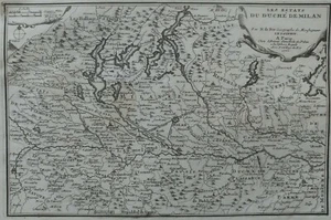 Italienkarte Nicolas de Fer 1705. Mailand Herzogtum Mailand, Norditalien - Bild 1 von 12