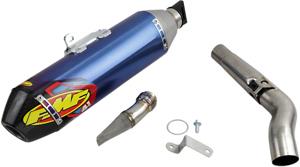 FMF Factory 4.1 RCT Slip-On Muffler Kawasaki 2019-2021 KX 450F Blue Ti Exhaust - Image 1 of 1